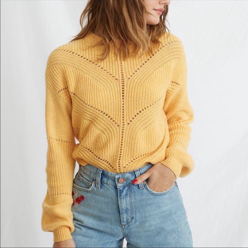 Marine Layer Olivia Balloon Sleeve Knit Sweater XS